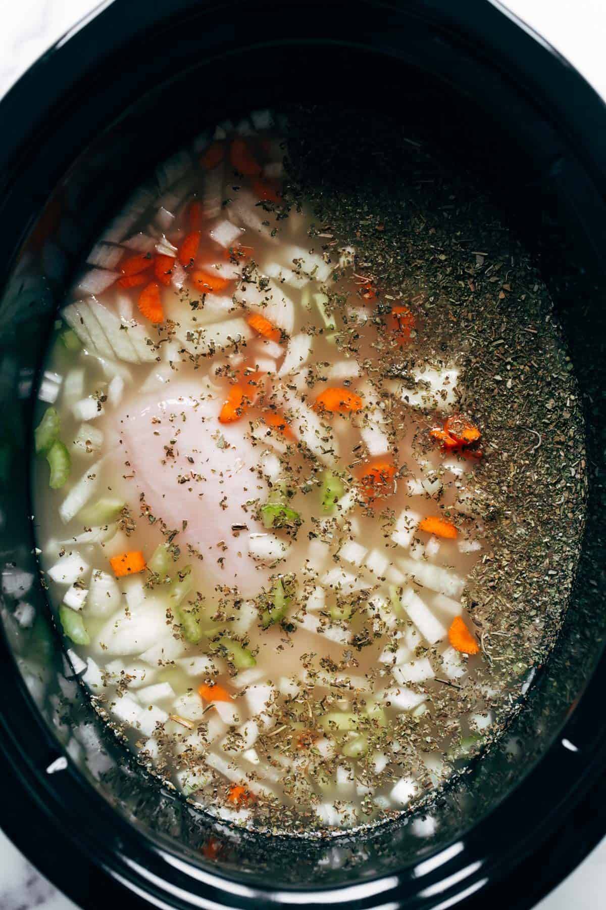 Crockpot鸡鸡Gnocchi汤插槽